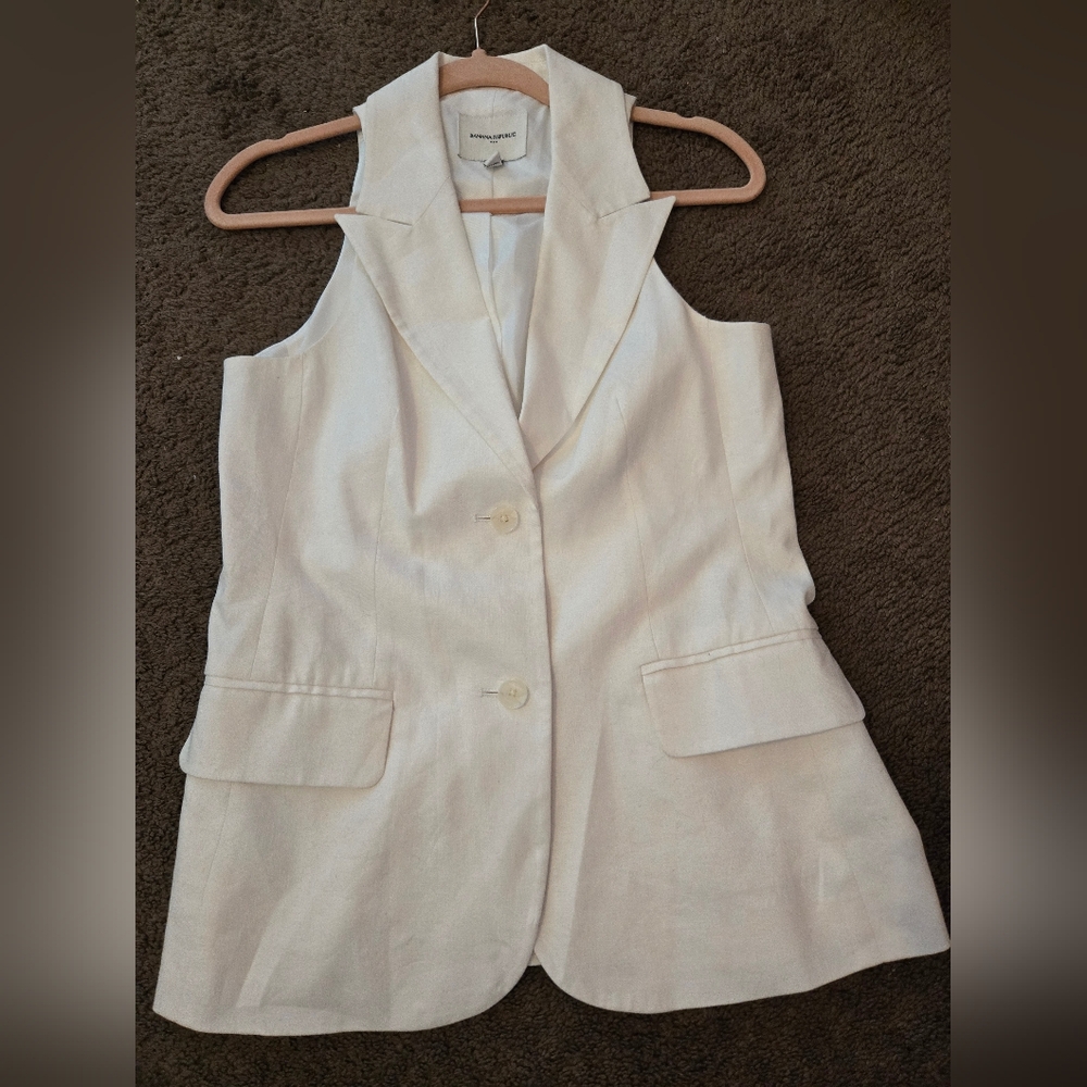 Banana Republic Ivory Blazer Vest
